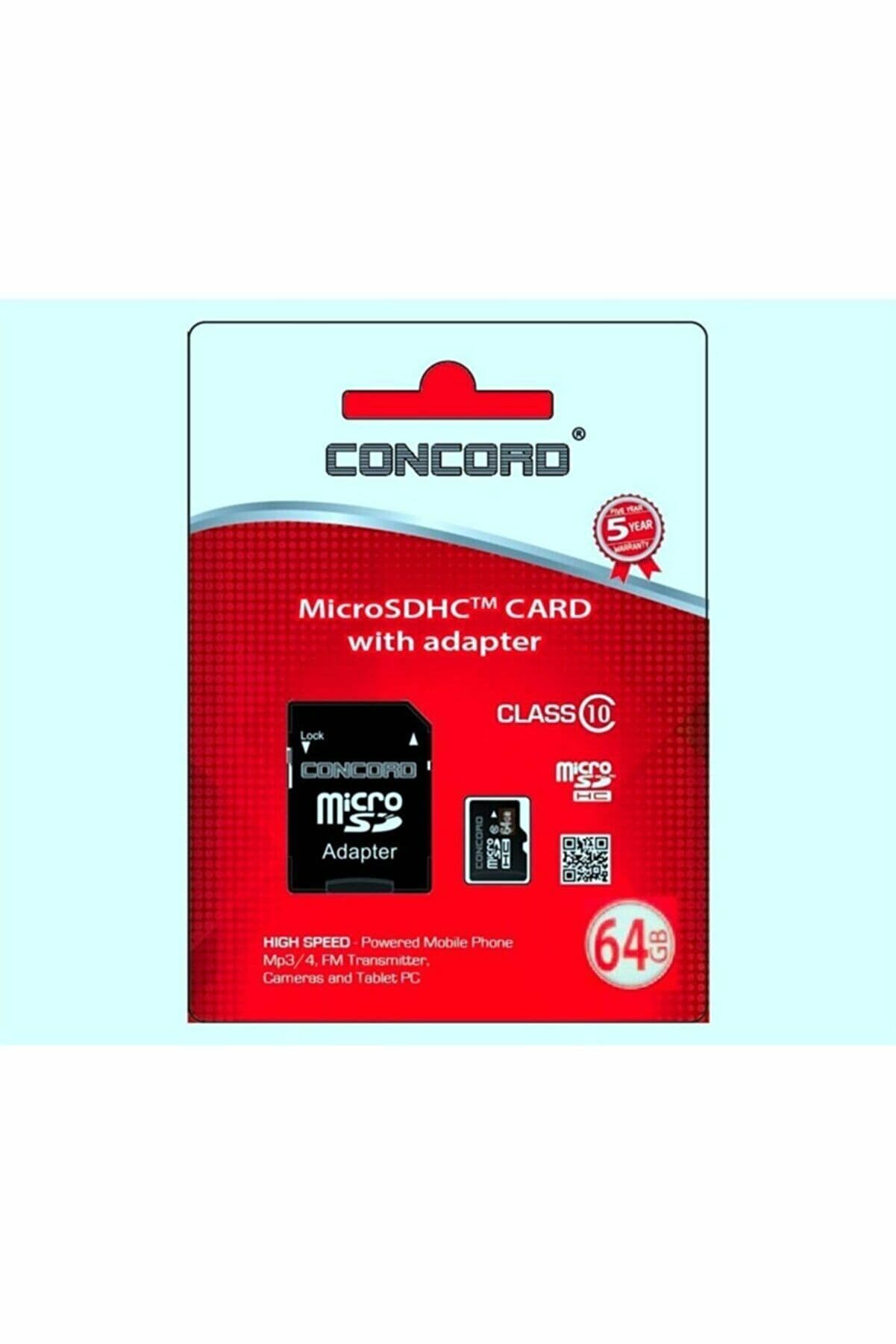 Concord C-M64 64 GB microSDHC Hafıza Kartı + Adaptör