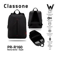 Classone PR-R160 WTXPro Su Geçirmez Kumaş 15,6″ Laptop Sırt Çantası-Siyah