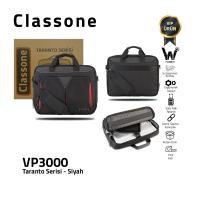 Classone Taranto Serisi VP3000 15.6 inch WTXpro Su Geçirmez Kumaş Laptop El Çantası -Siyah